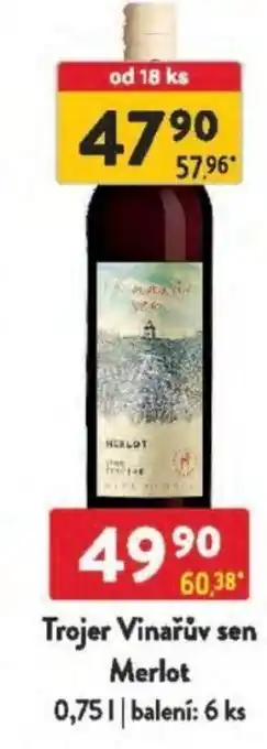 Qanto Trojer Vinařův sen Merlot nabídka
