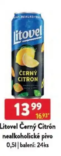 Qanto Litovel Černý Citrón nealkoholické pivo nabídka