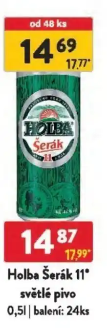 Qanto Holba Šerák 11° světlé pivo nabídka