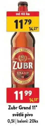 Qanto Zubr Grand 11° světlé pivo nabídka