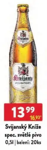 Qanto Svijanský Kníže spec. světlé pivo nabídka