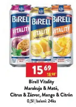 Qanto Birell Vitality Marakuja & Maté, Citrus & Zázvor, Mango & Citrón nabídka
