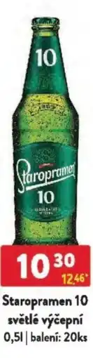 Qanto Staropramen 10 světlé výčepní nabídka