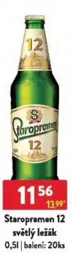 Qanto Staropramen 12 světlý ležák nabídka