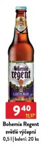 Qanto Bohemia Regent světlé výčepní nabídka