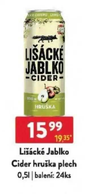 Qanto Lišácké Jablko Cider hruška plech nabídka