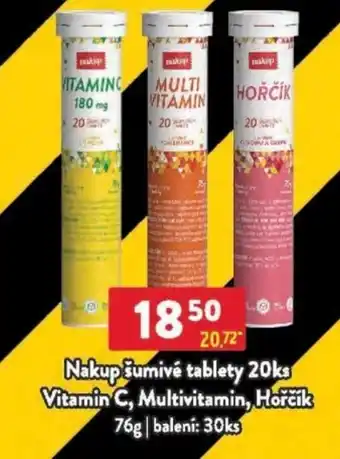 Qanto Nakup Sumivé tablety 20ks Vitamin C, Multivitamin, Hořčík nabídka