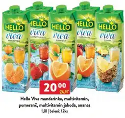 Qanto Hello Viva mandarinka, multivitamin, pomeranč, multivitamin jahoda, ananas nabídka
