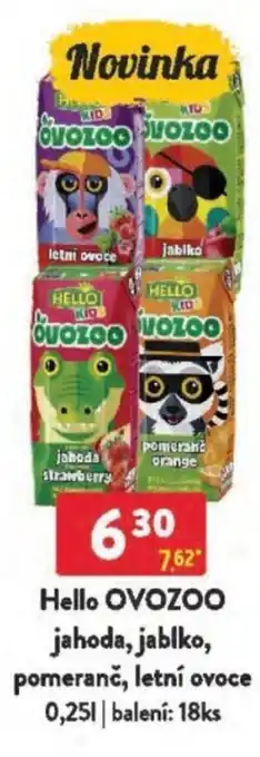 Qanto Hello OVOZOO jahoda, jablko, pomeranč, letní ovoce nabídka