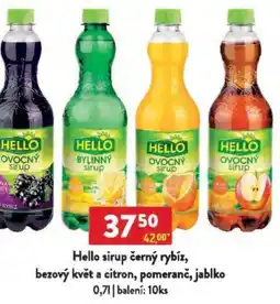 Qanto Hello sirup černý rybíz, bezový květ a citron, pomeranč, jablko nabídka