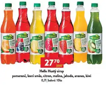 Qanto Hello Hustý sirup pomeranč, lesní směs, citron, malina, jahoda, ananas, kiwi nabídka