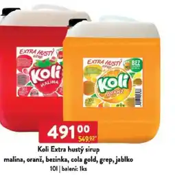 Qanto Koli Extra hustý sirup malina, oranž, bezinka, cola gold, grep, jablko nabídka