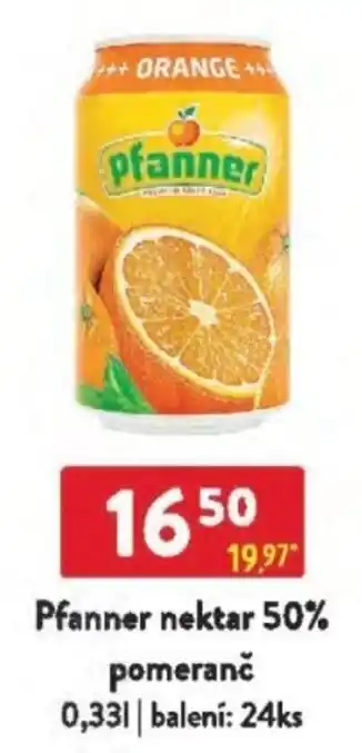 Qanto Pfanner nektar 50% pomeranč nabídka