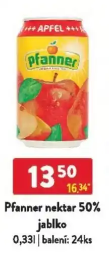 Qanto Pfanner nektar 50% jablko nabídka