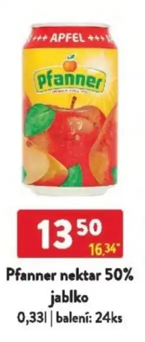 Qanto Pfanner nektar 50% jablko nabídka