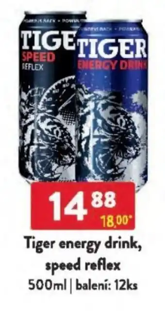 Qanto Tiger energy drink, speed reflex nabídka