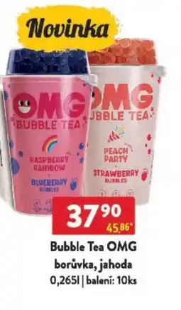 Qanto Bubble Tea OMG borůvka, jahoda nabídka