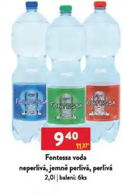 Qanto Fontessa voda neperlivá, jemně perlivá, perlivá nabídka