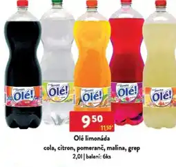 Qanto Olé limonáda cola, citron, pomeranč, malina, grep nabídka