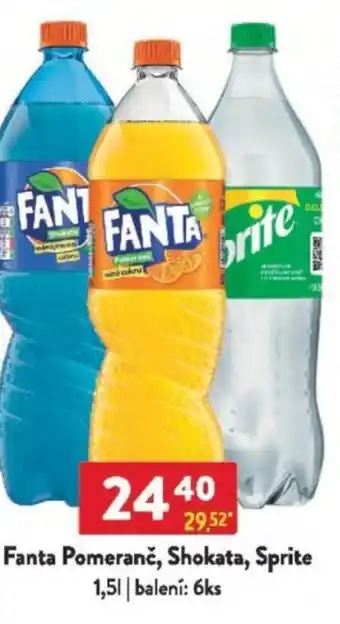 Qanto Fanta Pomeranč, Shokata, Sprite nabídka