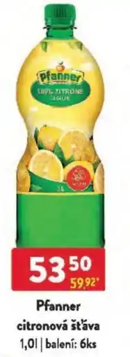 Qanto Pfanner citronová šťáva nabídka