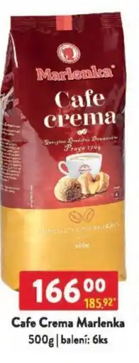 Qanto Cafe Crema Marlenka nabídka