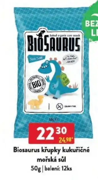 Qanto Biosaurus křupky kukuřičné mořská sůl nabídka