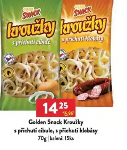 Qanto Golden Snack Kroužky s příchutí cibule, s příchutí klobásy nabídka