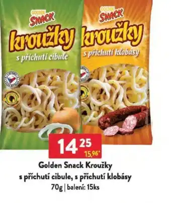 Qanto Golden Snack Kroužky s příchutí cibule, s příchutí klobásy nabídka