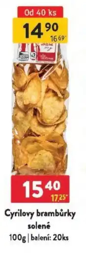 Qanto Cyrilovy brambůrky solené nabídka