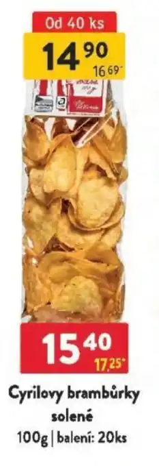 Qanto Cyrilovy brambůrky solené nabídka