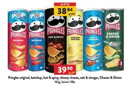Qanto Pringles original, ketchup, hot & spicy, cheesy cheese, salt & vinegar, Cheese & Onion nabídka