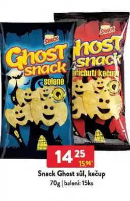 Qanto Snack Ghost sůl, kečup nabídka