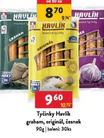 Qanto Tyčinky Havlík graham, originál, česnek nabídka