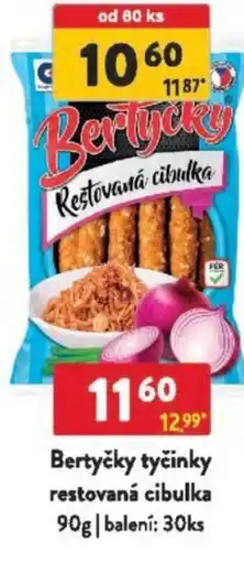 Qanto Bertyčky tyčinky restovaná cibulka nabídka