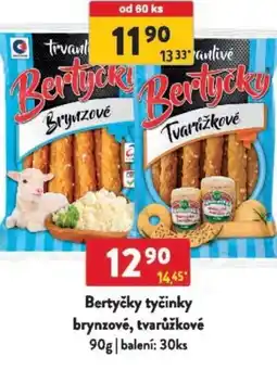 Qanto Bertyčky tyčinky brynzové, tvarůžkové nabídka