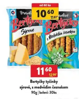 Qanto Bertyčky tyčinky sýrové, s medvědím česnekem nabídka