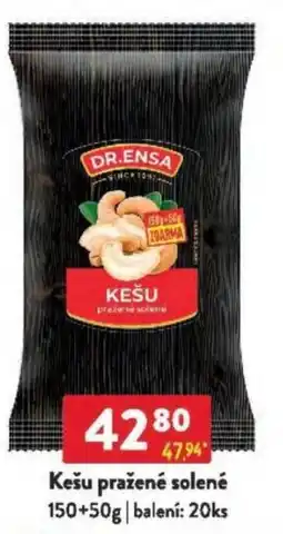 Qanto DR.Ensa Kešu pražené solené nabídka