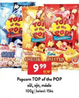 Qanto Popcorn TOP of the POP sůl, sýr, máslo nabídka