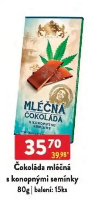 Qanto Čokoláda mléčná s konopnými semínky nabídka