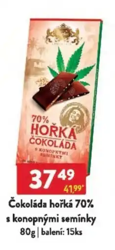 Qanto Čokoláda hořká 70% s konopnými semínky nabídka