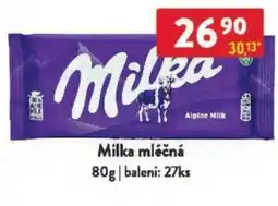 Qanto Milka mléčná nabídka