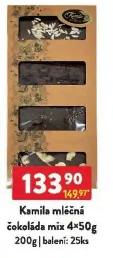 Qanto Kamila mléčná čokoláda mix nabídka