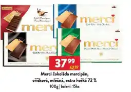 Qanto Merci čokoláda marcipán, oříšková, mléčná, extra hořká 72 % nabídka