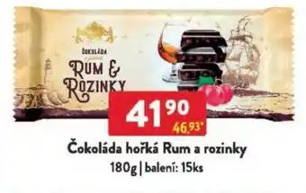 Qanto Čokoláda hořká Rum a rozinky nabídka