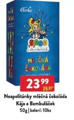 Qanto Neapolitánky mléčná čokoláda Kája a Bambuláček nabídka