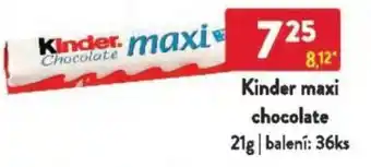 Qanto Kinder maxi chocolate nabídka