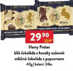 Qanto Harry Potter bílá čokoláda s kousky sušenek mléčná čokoláda s popcornem nabídka