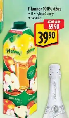 Albert Pfanner 100% džus nabídka