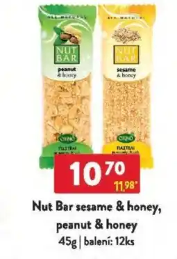 Qanto Nut Bar sesame & honey, peanut & honey nabídka